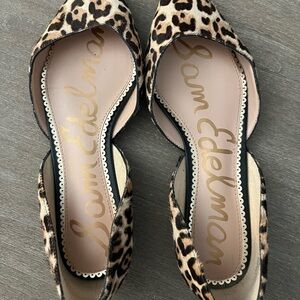 Sam Edelman Leopard Print D'Orsay Flats - Tan, Black